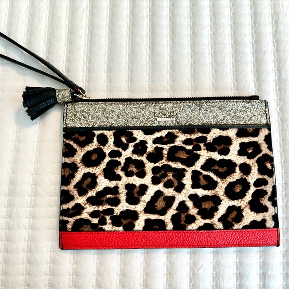 Kate Spade Leopard Glitter Wristlet - Picture 3 of 5
